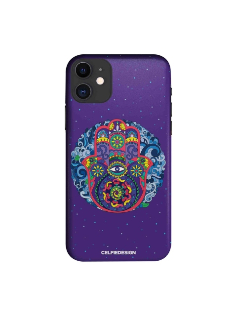 

CelfieDesign Purple & Blue Humsa Mandala iPhone 11 Slim Back Case