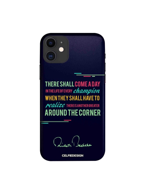 

CelfieDesign Blue & Green Champion AB Quotes Printed iPhone 11 Slim Back Case