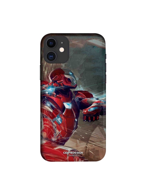 

CelfieDesign Red & Brown Ironman Attack iPhone 11 Slim Back Case