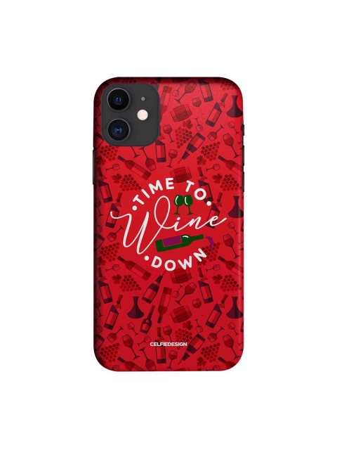 

CelfieDesign Red & Black Printed iPhone 11 Slim Back Case