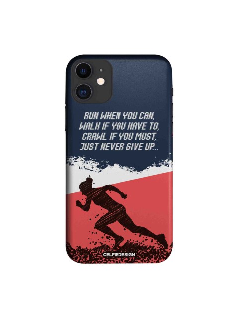 

CelfieDesign Blue & Red Running Motivation Printed iPhone 11 Slim Back Case