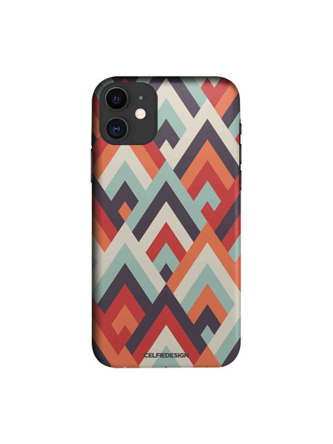 

CelfieDesign Orange & Grey Symmetric Chevron Printed iPhone 11 Slim Back Case