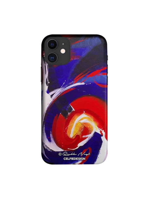 

CelfieDesign Multicolured Waves Printed iPhone 11 Slim Back Case, Multi