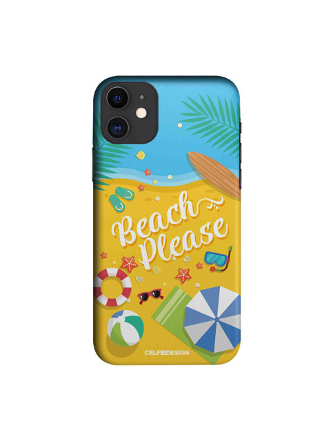 

CelfieDesign Yellow & Turquoise Blue Printed iPhone 11 Slim Back Case