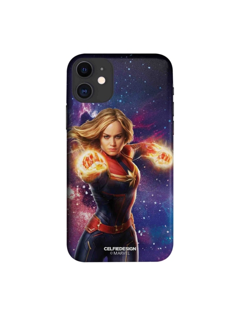 

CelfieDesign Navy Blue & Red Fierce Captain Marvel iPhone 11 Slim Back Case