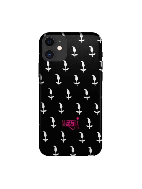 

CelfieDesign Black & White Masaba Leaf Motif Printed iPhone 11 Slim Back Case