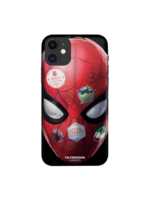 

CelfieDesign Red & Black Spidey Travel Stamps iPhone 11 Back Case