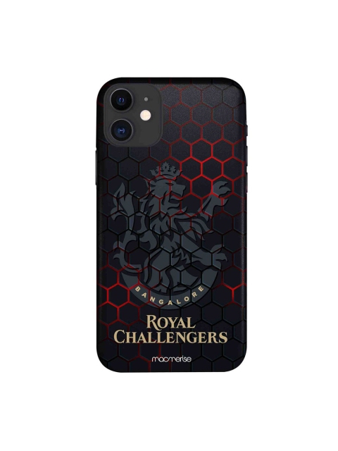 

CelfieDesign Black & Red RCB Hex Pattern iPhone 11 Back Case