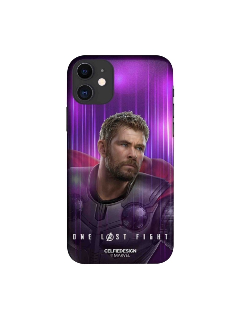 

CelfieDesign Purple & Grey One Last Fight Plastic iPhone 11 Slim Back Case