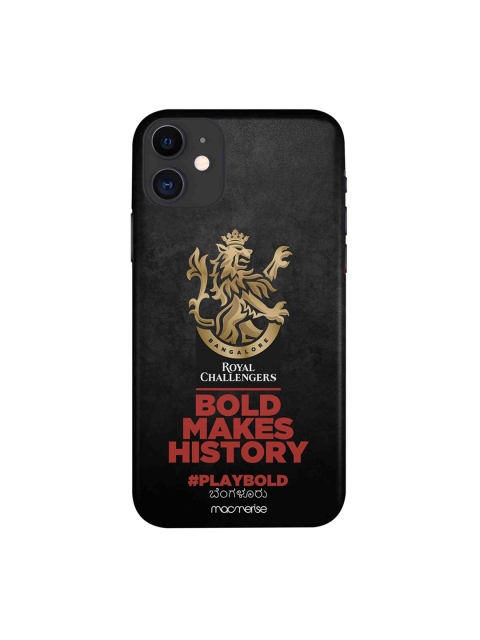 

CelfieDesign Black & Red Bold Makes History Printed iPhone 11 Slim Back Case, Blue