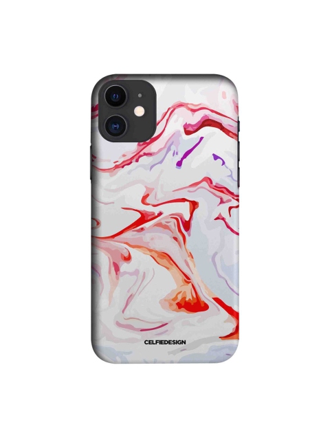 

CelfieDesign White & Pink Liquid Funk Printed iPhone 11 Slim Back Case