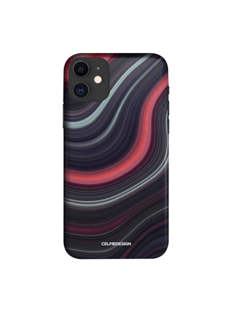 

CelfieDesign Black & Red Liquid Funk iPhone 11 Slim Back Case