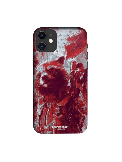 

CelfieDesign Red & Grey Charcoal Art Rocket Printed iPhone 11 Slim Back Case