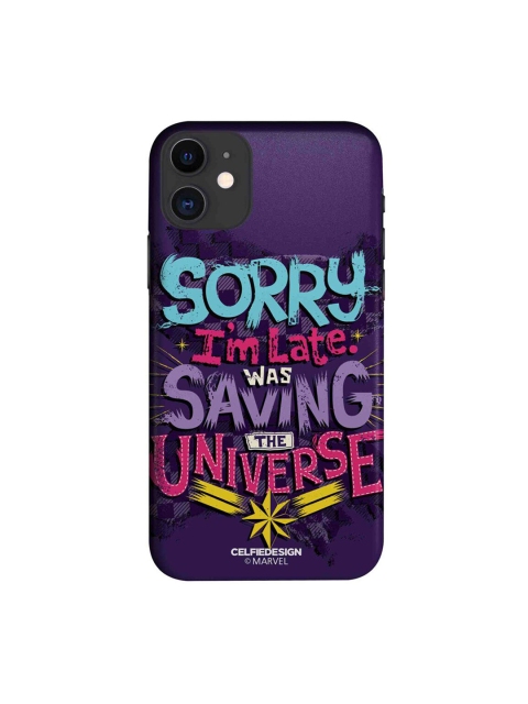 

CelfieDesign Purple & Blue Saving The Universe iPhone 11 Slim Back Case