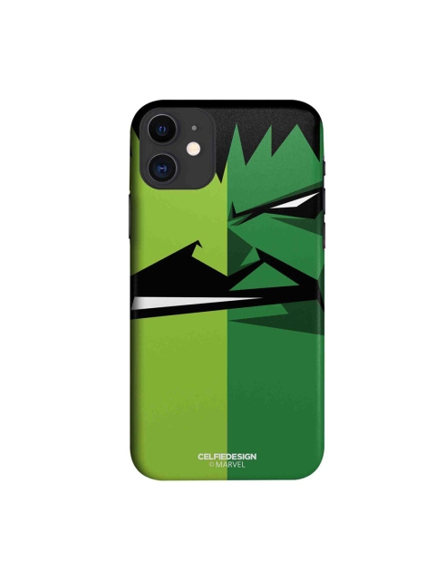 

CelfieDesign Black & Green Face Focus Hulk iPhone 11 Slim Back Case