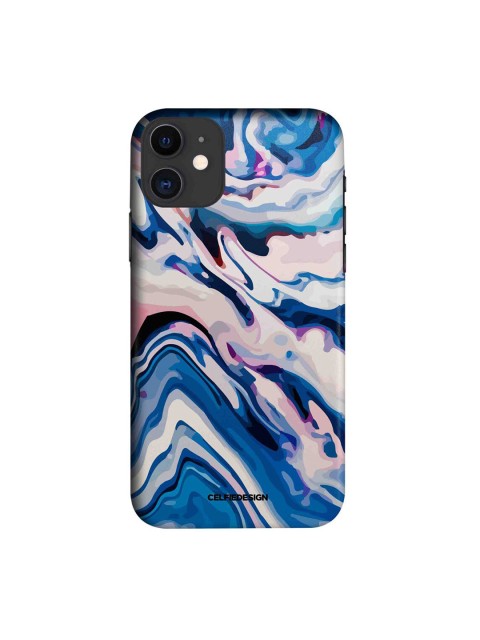 

CelfieDesign Blue & Peach Liquid Funk iPhone 11 Back Case