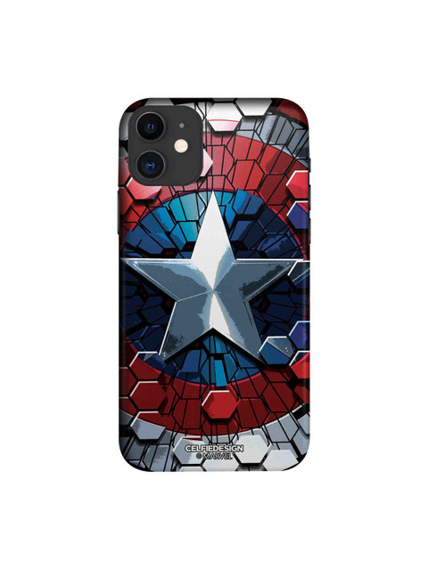 

CelfieDesign Red & Blue Hex Shield iphone 11 Slim Back Case