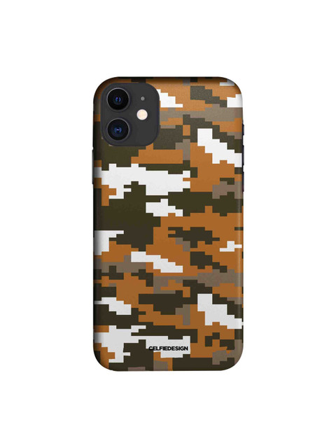 

CelfieDesign Brown & Black Camo Pixel Printed iPhone 11 Slim Back Case