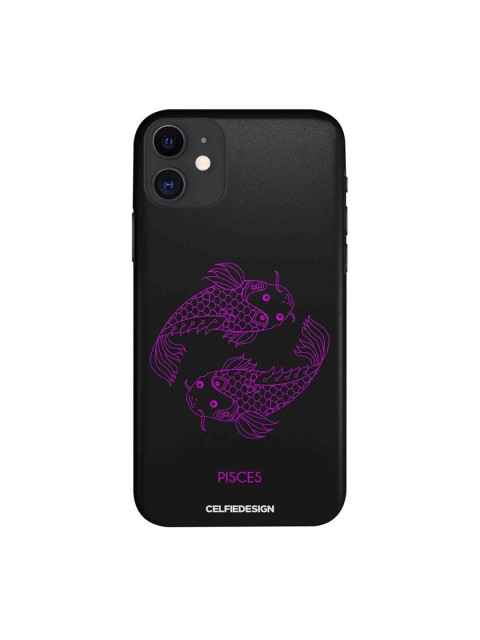 

CelfieDesign Black & Purple Pisces iPhone 11 Slim Back Case