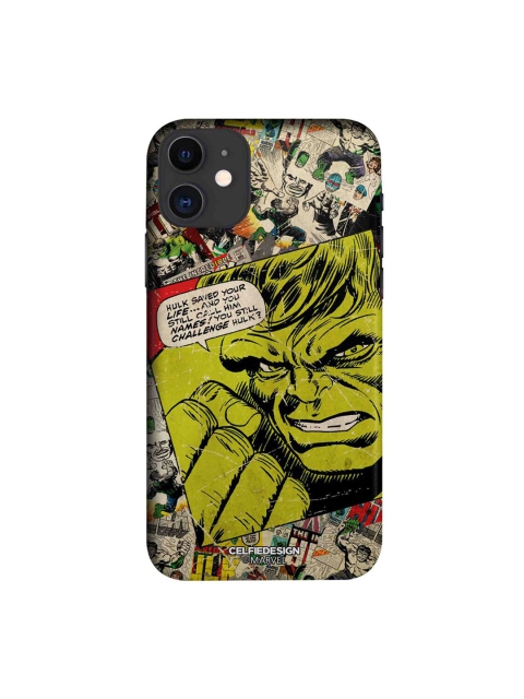 

CelfieDesign Black & Green Comic Hulk iPhone 11 Slim Back Case