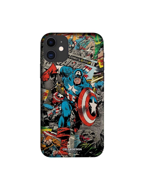 

CelfieDesign Grey & Blue Comic Captain America Plastic iPhone 11 Slim Back Case