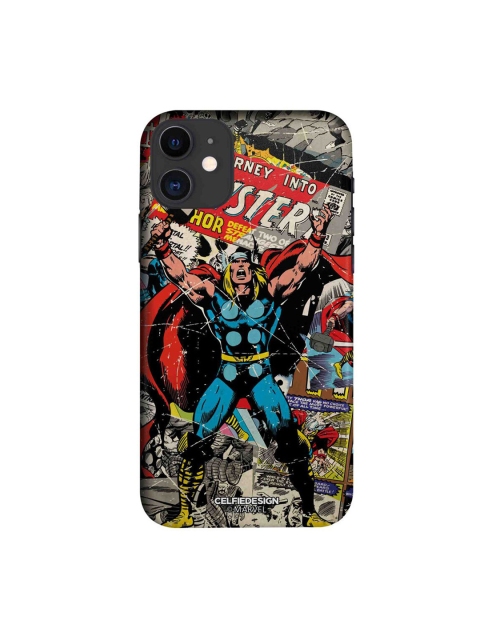 

CelfieDesign Grey & Blue Printed Plastic iPhone 11 Slim Back Case