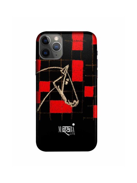 

CelfieDesign Black & Red Masaba Checkered Horse Printed iPhone 11 Pro Slim Back Case