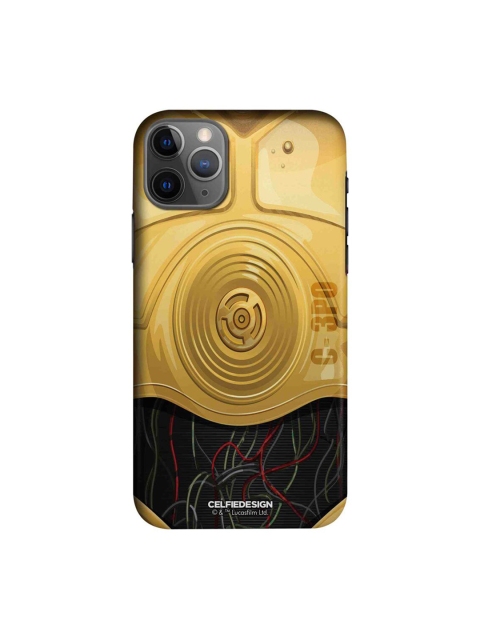 

CelfieDesign Gold-Coloured & Black Printed Plastic iPhone 11 Pro Slim Back Case
