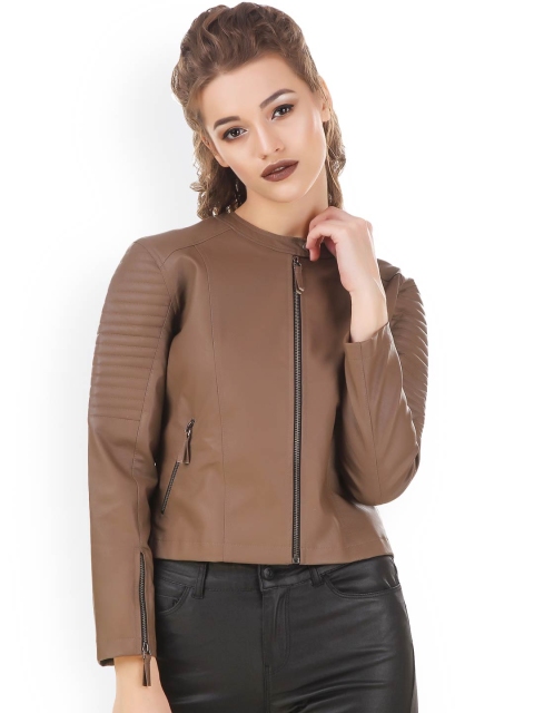 

Texco Brown Quilted Leather Biker Jacket