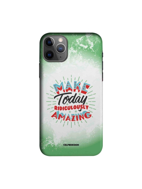 

CelfieDesign White & Green Ridiculously Amazing Printed iPhone 11 Pro Slim Back Case