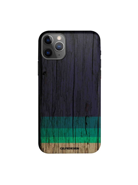 

CelfieDesign Blue & Green Wood Stripes iPhone 11 Pro Back Case