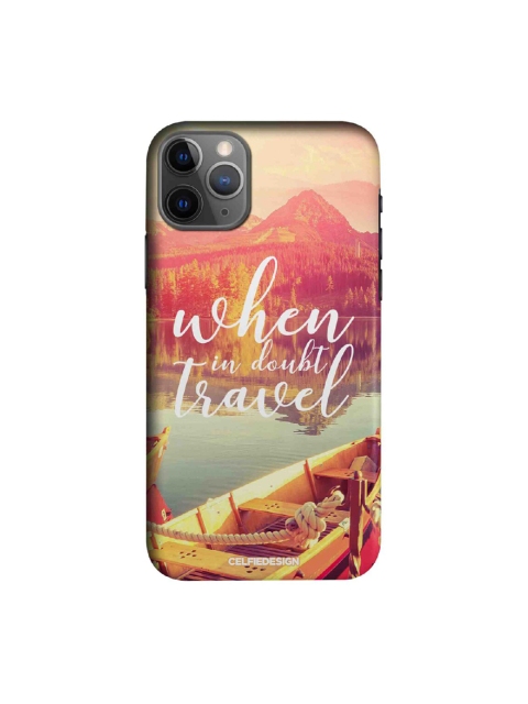 

CelfieDesign Grey & Red When in Doubt Travel iPhone 11 Pro Slim Back Case