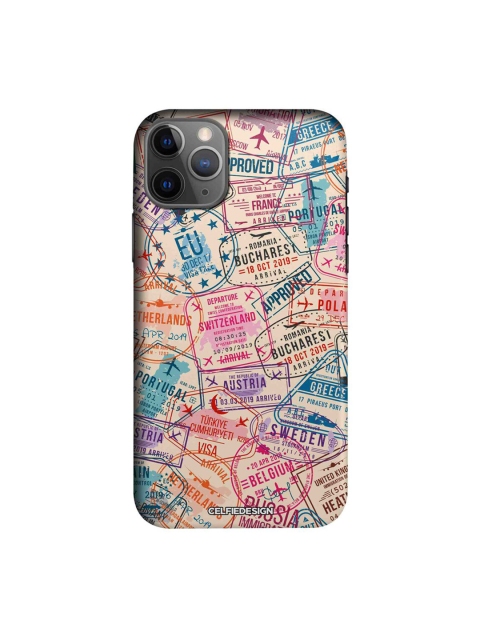 

CelfieDesign Pink & Blue Immigration Stamps iPhone 11 Pro Back Case