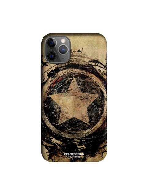 

CelfieDesign Bronw & Black Symbolic Captain Shield iPhone 11 Pro Back Case, Brown