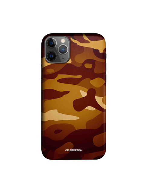 

CelfieDesign Brown & Maroon Camo Saddle iPhone 11 Pro Back Case