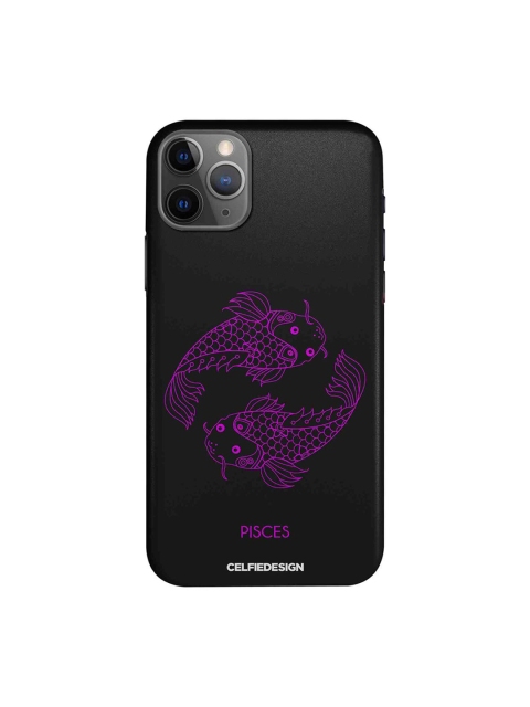 

CelfieDesign Black & Purple Pisces iPhone 11 Pro Back Case