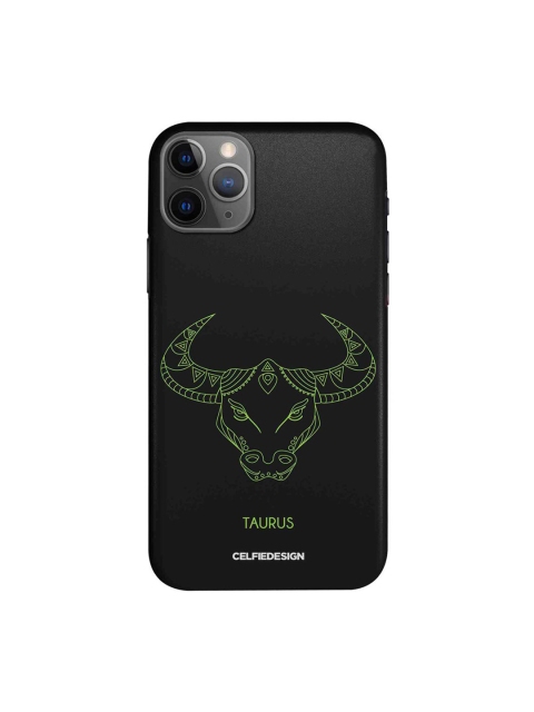 

CelfieDesign Black & Green Taurus iPhone 11 Pro Back Case