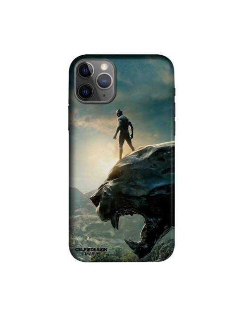 

CelfieDesign Black & Blue Panther Glorified iPhone 11 Pro Slim Back Case, Green