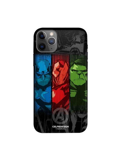 

CelfieDesign Multi-Coloured Avengers Sketch iPhone 11 Pro Back Case