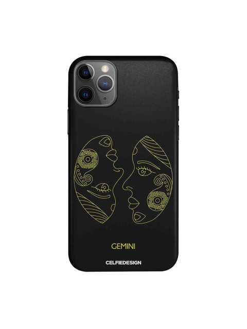 

CelfieDesign Black & Green Gemini iPhone 11 Pro Back Case, Grey