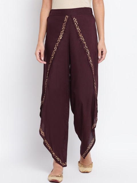 

IMARA Women Brown Printed Layered Salwar