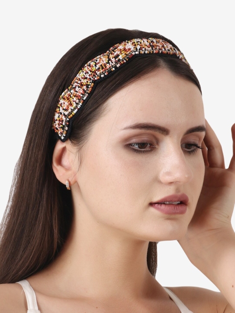 

Diwaah Women Multicoloured Beaded Hairband, Multi