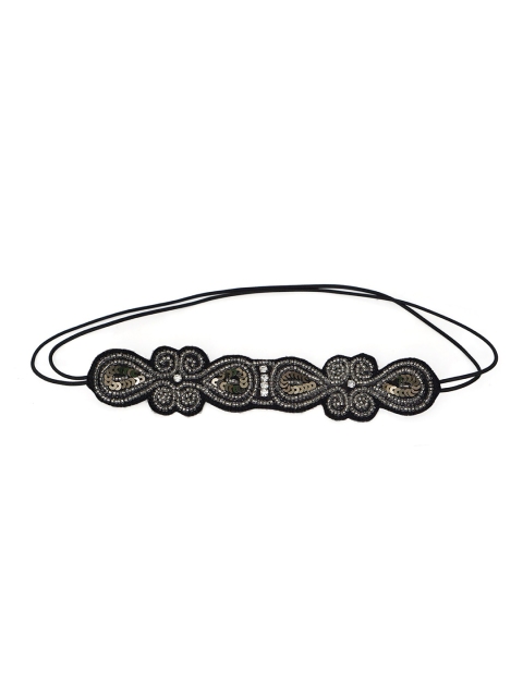 

Diwaah Women Black Embellished Hairband