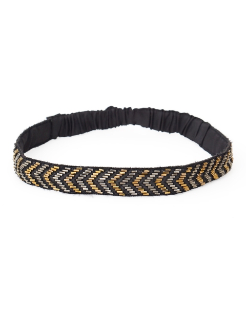 

Diwaah Women Black Embellished Hairband