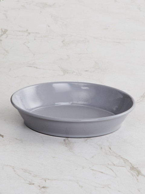 

Home Centre Grey Solid Metal Round Floor Planter Plate