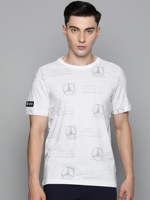

PUMA Motorsport Men White & Grey Mercedes F1 Printed T-shirt