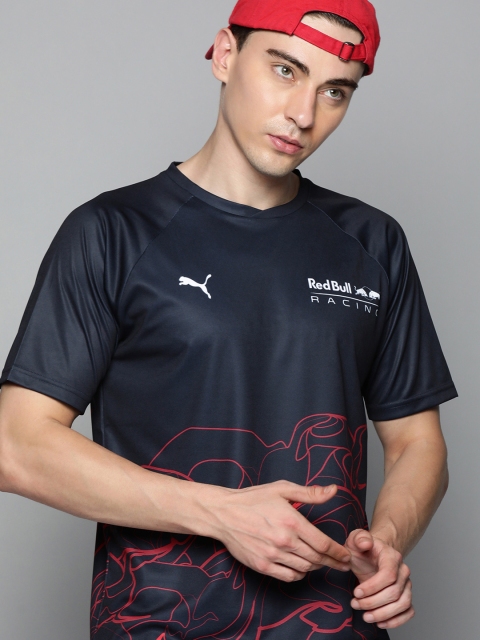 

PUMA Motorsport Men Navy Blue Graphical Printed Red Bull Casual T-shirt