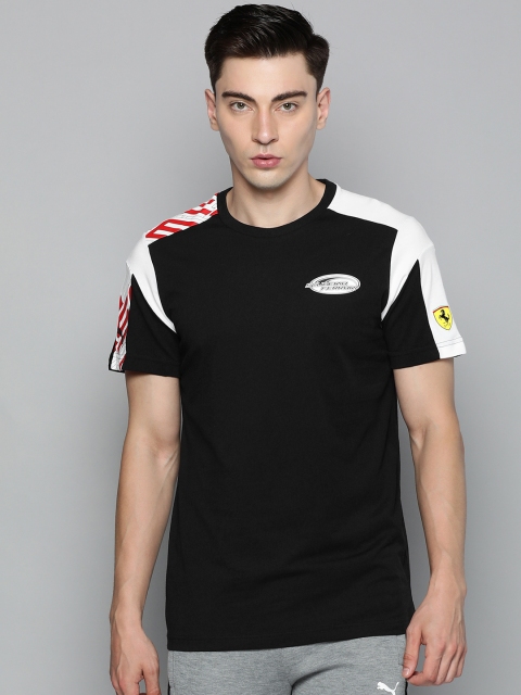 

PUMA Motorsport Men Black & White Scuderia Ferrari Race T7 Printed T-shirt