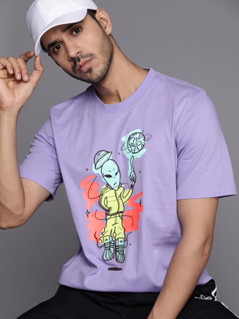 

ADIDAS Originals Men Purple Stoked Alien Pure Cotton T-Shirt
