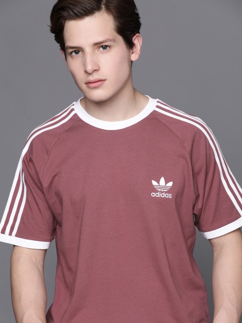 

ADIDAS Originals Men Brown Adicolor 3-Stripes Pure Cotton Sustainable T-shirt